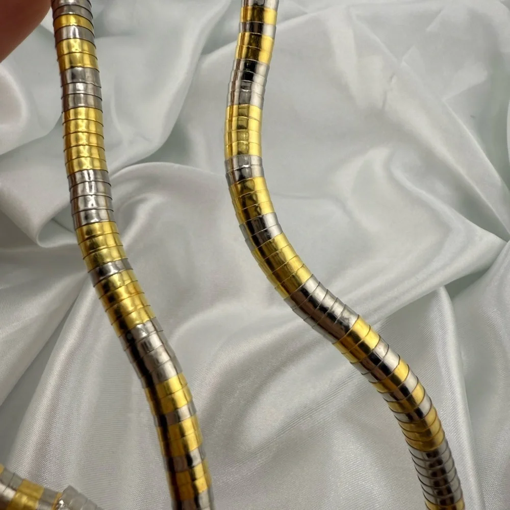 Multi Anthropologie Serpent serpentine Gold and Silver Snake Necklace - Picture 6 of 11